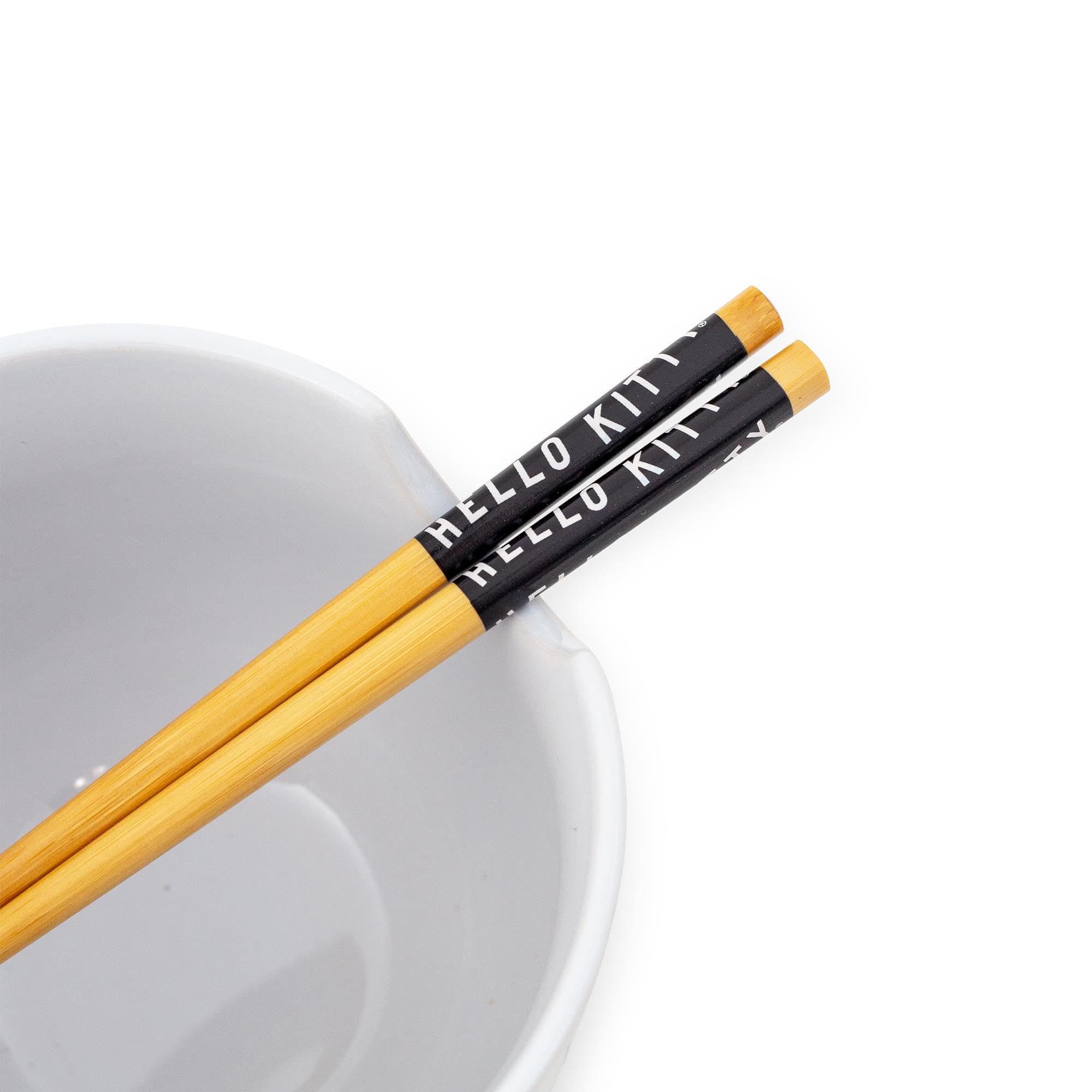 hello Sanrio Kitty Pumpkin Boo Service de table ramen en céramique | Comprend un bol à nouilles de 590 ml et des baguettes en bois
