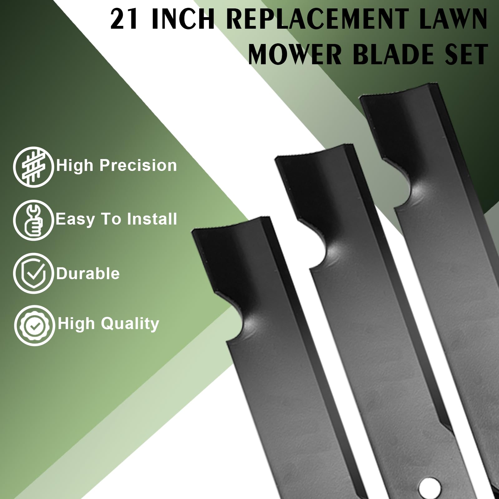 5101755S - 3 cuchillas de cortacésped para cubierta de 61 pulgadas, compatible con Scag A48111 481712 481708 482787 482879, para Ferris 5020842 5101755, para Snap per 17081 51081 555. 103300 5S,