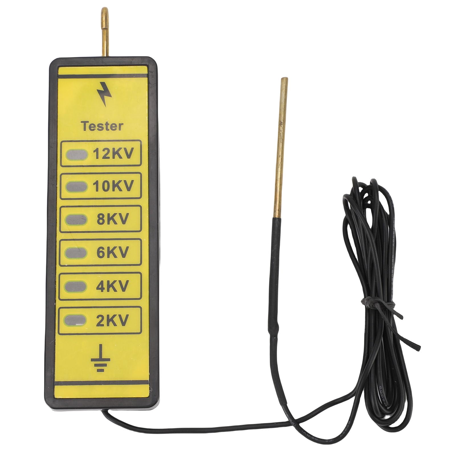 Electric Fence Voltage Tester, Portable Fence Tester, 12kv Electric Voltage Fault Finder with 6 Indicator Lights for Farm, Extensively Utilized Testing for Measuring