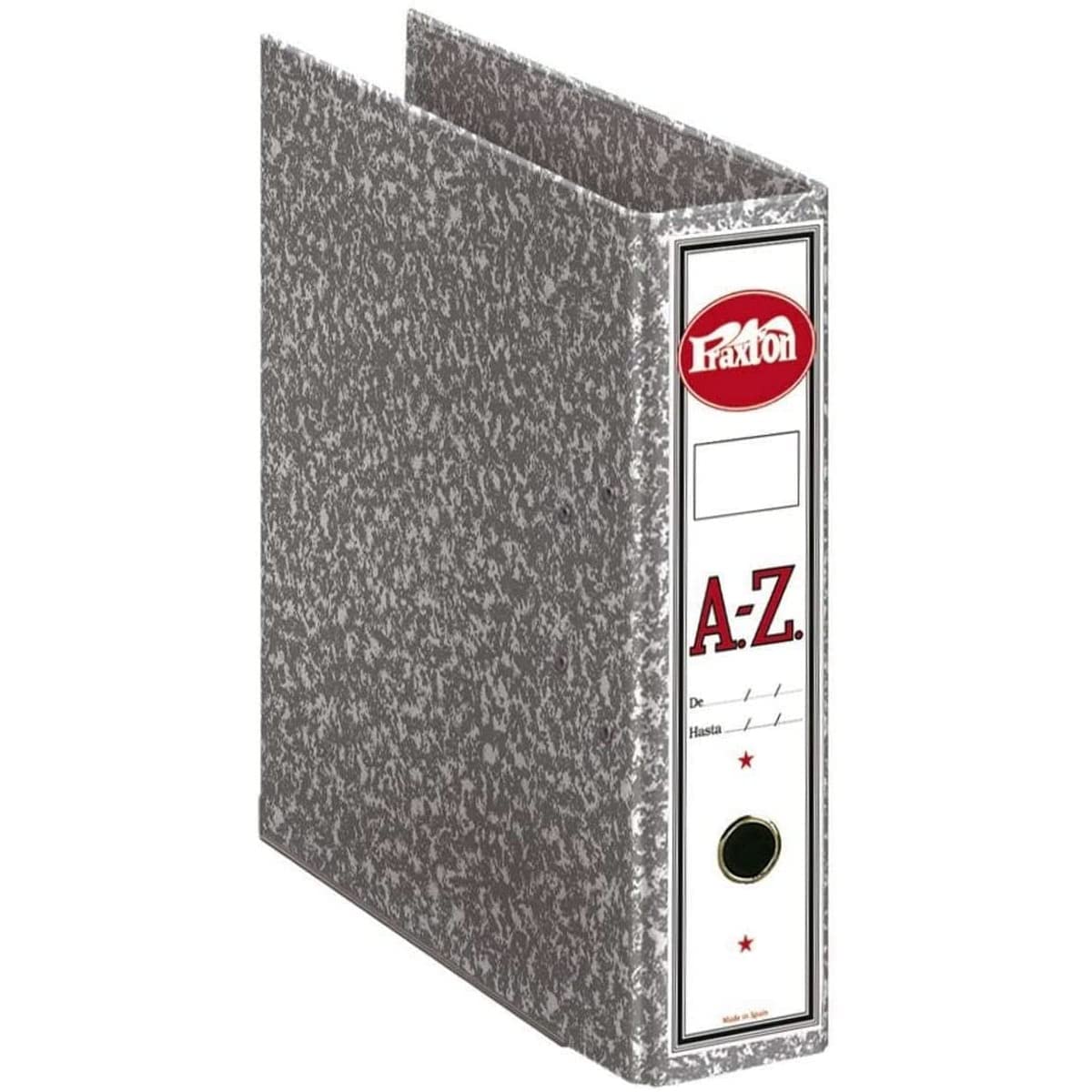 Archivador A-Z PRAXTON Gris Jaspedado, Din-A4 75 mm. (Pack x20)