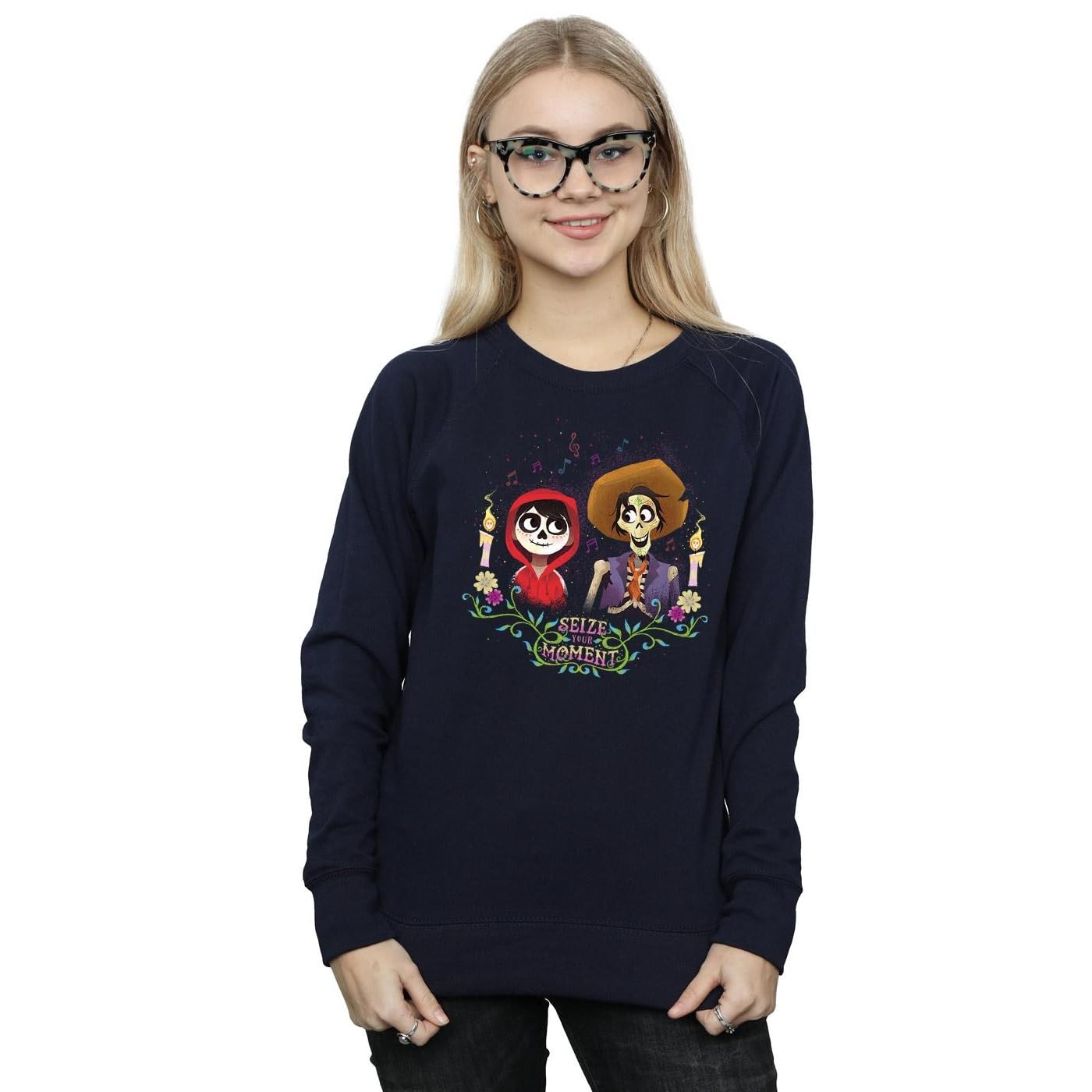 Disney Navy Blue Women's Coco Miguel And Hector Sweatshirt Medium Medium