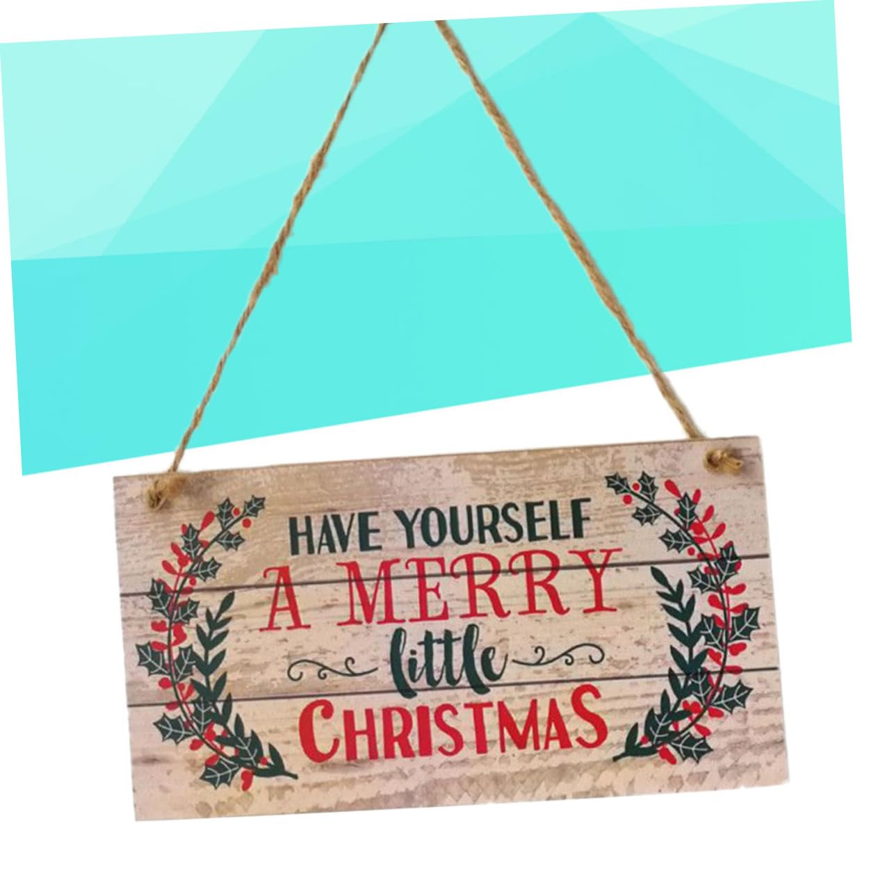 PRETYZOOM Adorno Navideño Colgante de Madera para Puerta de 20 X 10 X 0,5 Cm, Adorno Navideño para Fiestas y Ambiente Festivo Hogar