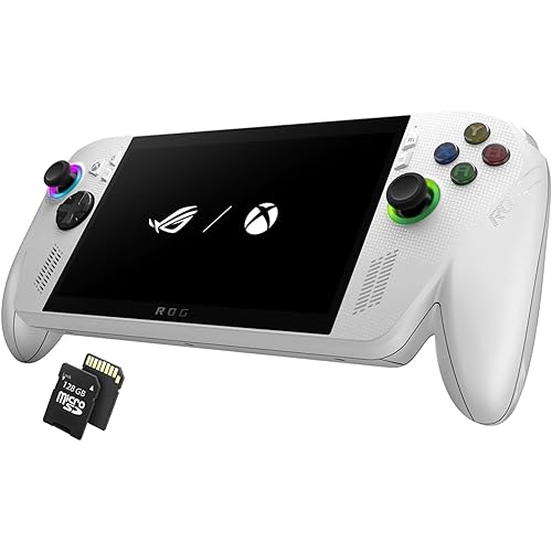 ASUS ROG Ally 7” 120Hz FHD Gaming Handheld, Ryzen Z1 Extreme, 16GB RAM, 512GB SSD, Touchscreen Portable Game Console, with 128GB MicroSD Card, White