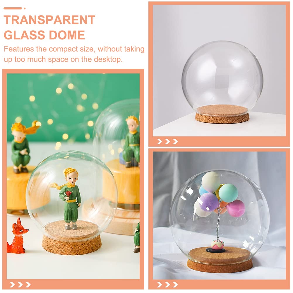 BENECREAT 30 stuks glazen potjes van 15 ml, glazen vitrine, cloche koepeldecoratieflessen (39 x 30 mm) met kurkstoppen voor feestartikelen, kunstprojecten, woondecoratie