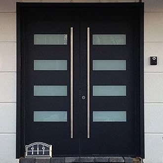 10432 Belle Modern Stainless Steel Sus304 Entrance Entry Commercial Office Store Front Door Handlesets Timber Wood Door Pull Push Handles Double-sided (24 Inches /600x32mm)