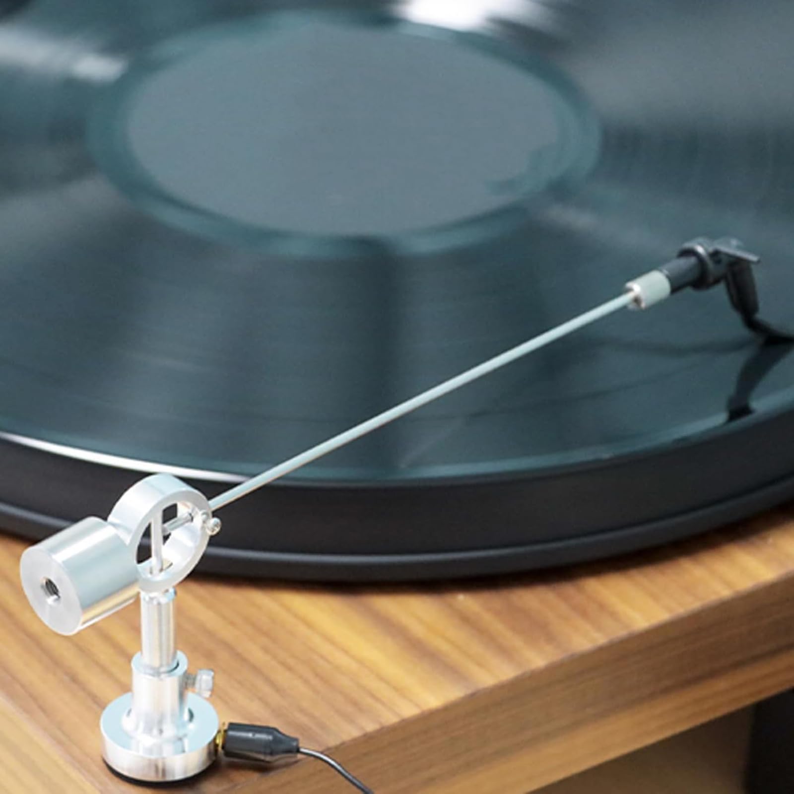 Spazzola Antistatica per Dischi, Spazzole per Pulizia Dischi in Vinile Hi-Fi, Braccio per Pulizia Lettori in Vinile, Altezza Regolabile 4,5-6 cm, Pulisci Il Disco Durante la Riproduzione