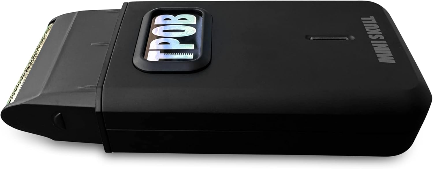 TPOB Mini Skull Single Shaver Compact Design That can fit in Your Pocket with a Turbo Charged Motor, Perfect for Both Professional and at-Home use (Black)