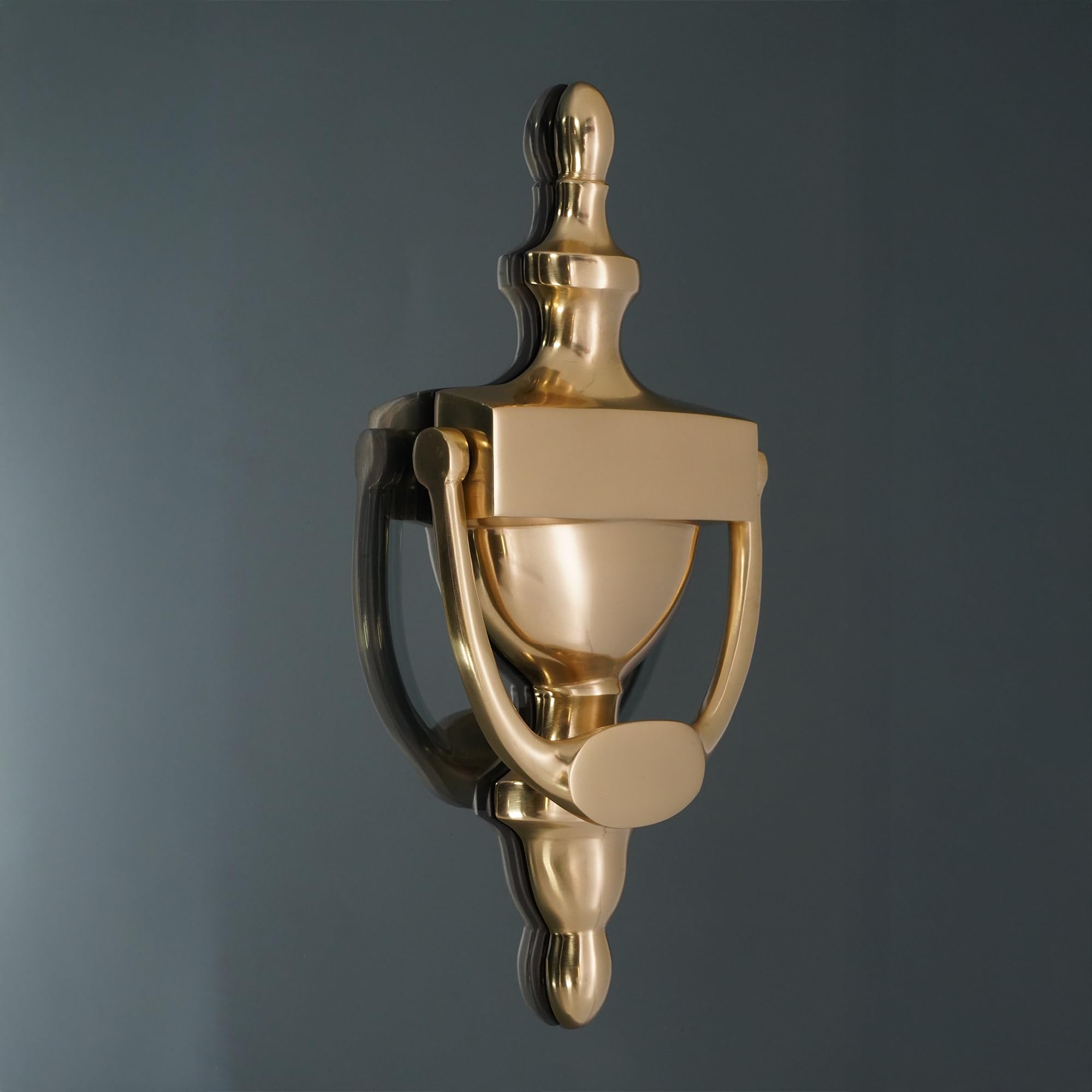 Infinity Decor Heurtoir de porte en laiton poli de style victorien 200 mm - Heurtoir de porte à main de qualité supérieure pour portes d'entrée d'entrée