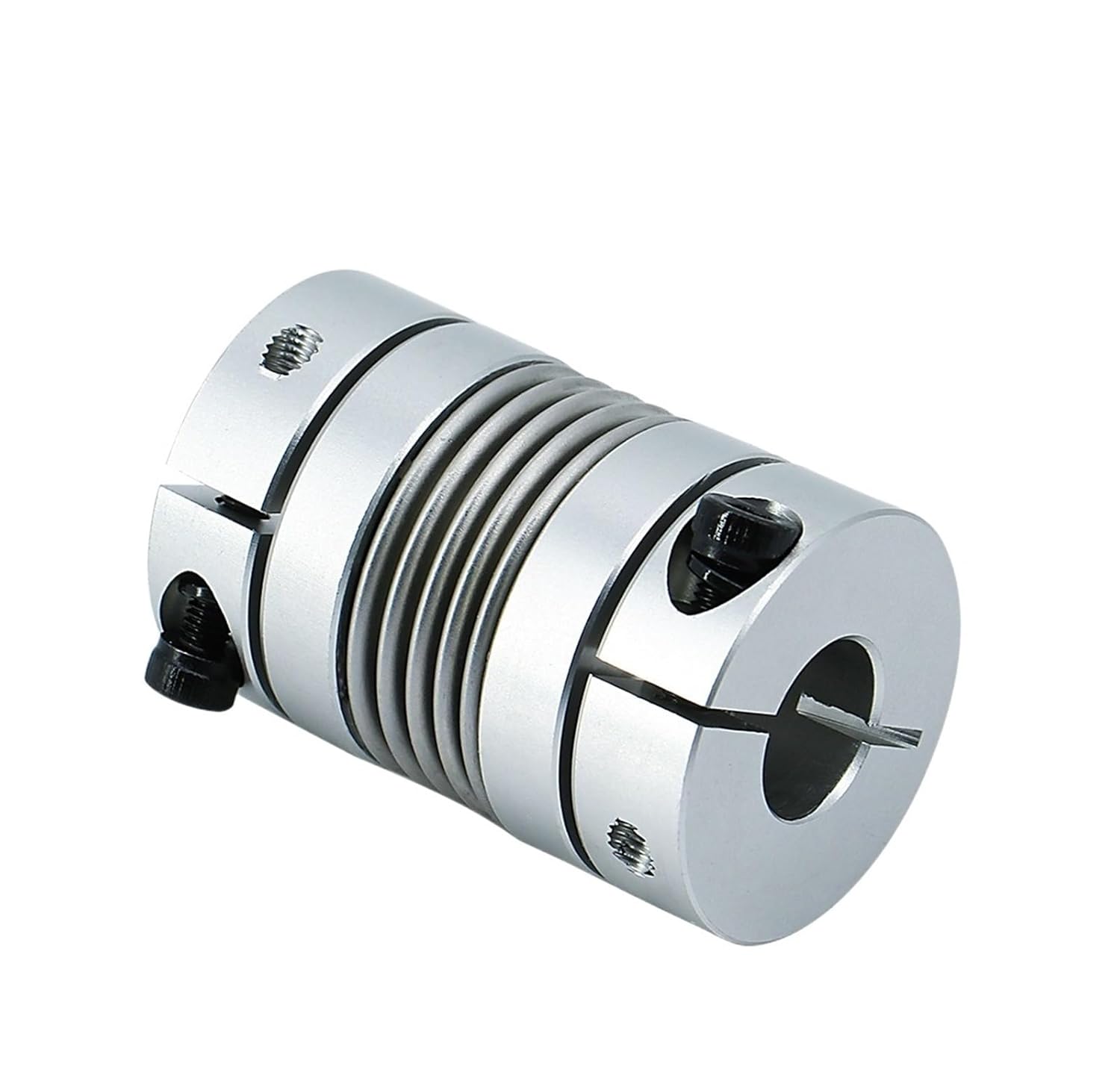 Rigid Coupling,Stainless Steel Rigid Coupling 1pcs D25L38 Bellows Coupling Aluminum Alloy Encoder Step Motor Spring Elastic Flexible Coupling(5x10)