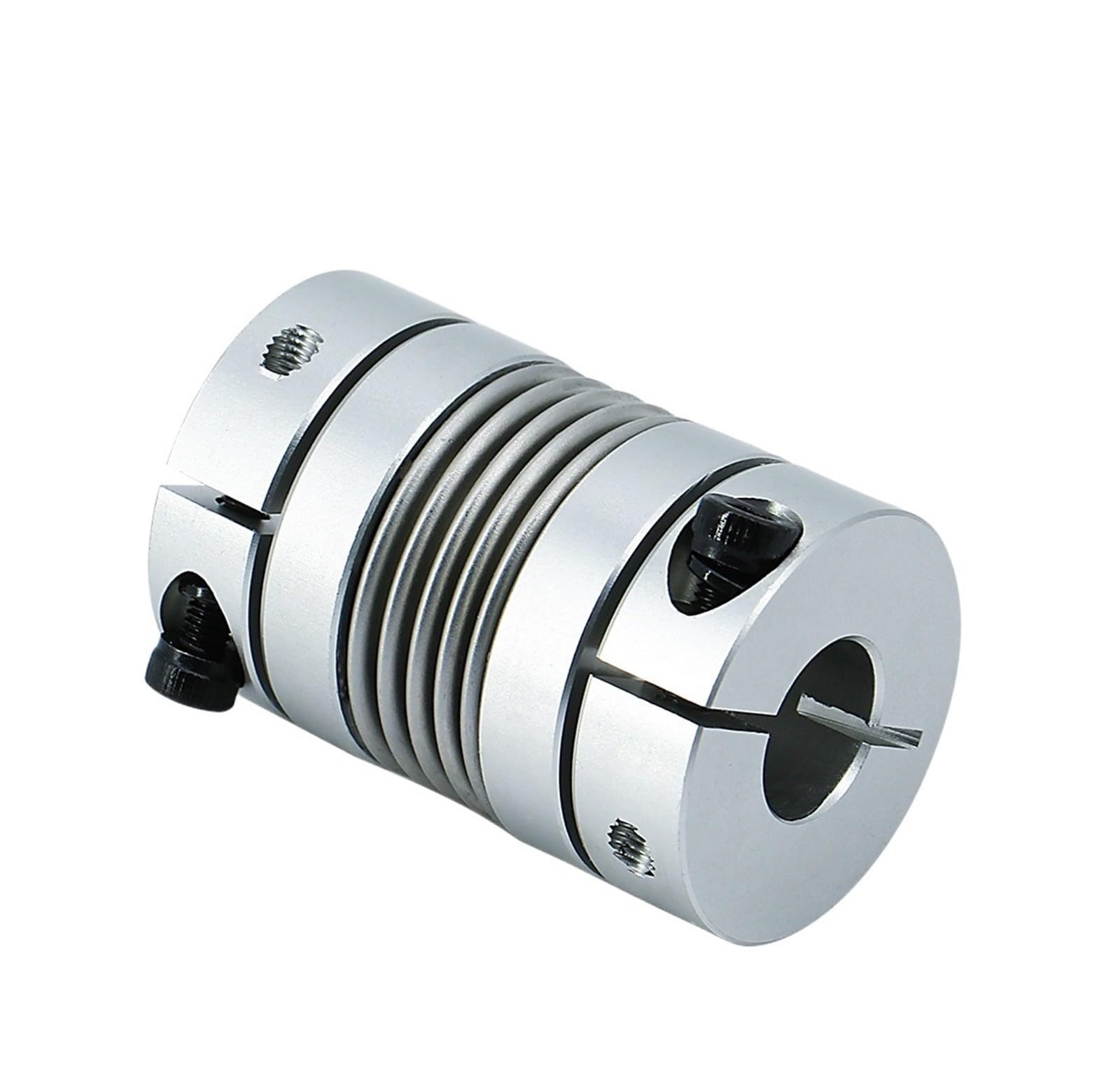 Rigid Coupling,Stainless Steel Rigid Coupling 1pcs D25L38 Bellows Coupling Aluminum Alloy Encoder Step Motor Spring Elastic Flexible Coupling(6x6.35)