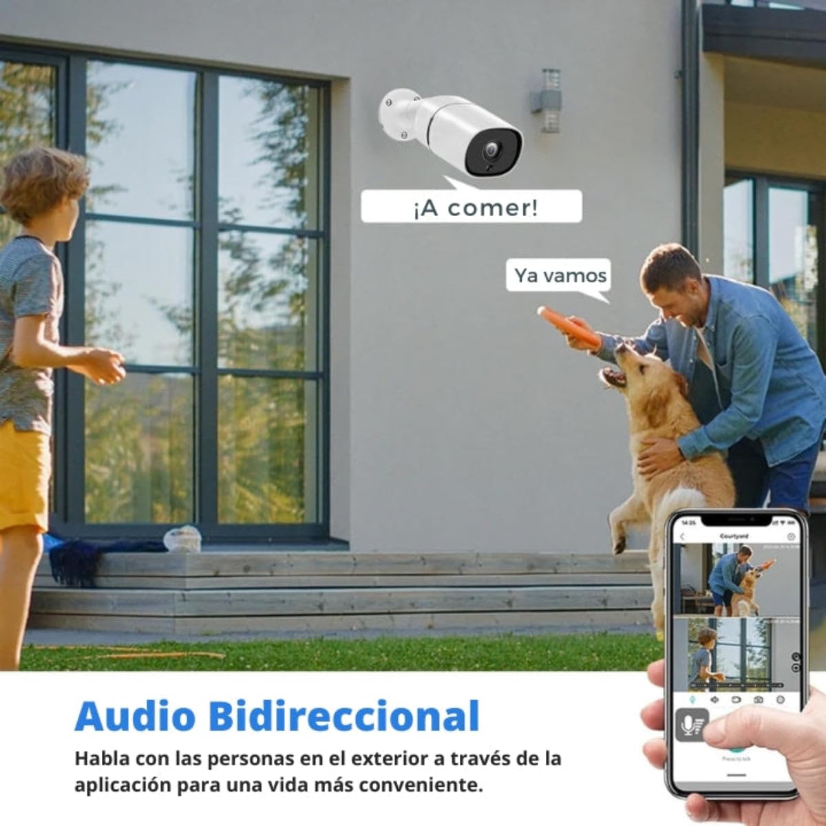 Kit de surveillance IVG-G4 x4, caméras de sécurité 4MP avec fonctions intelligentes, vision nocturne, détection de visages, H.265+, stockage local et à distance, Wi-Fi et Ethernet, résistant aux