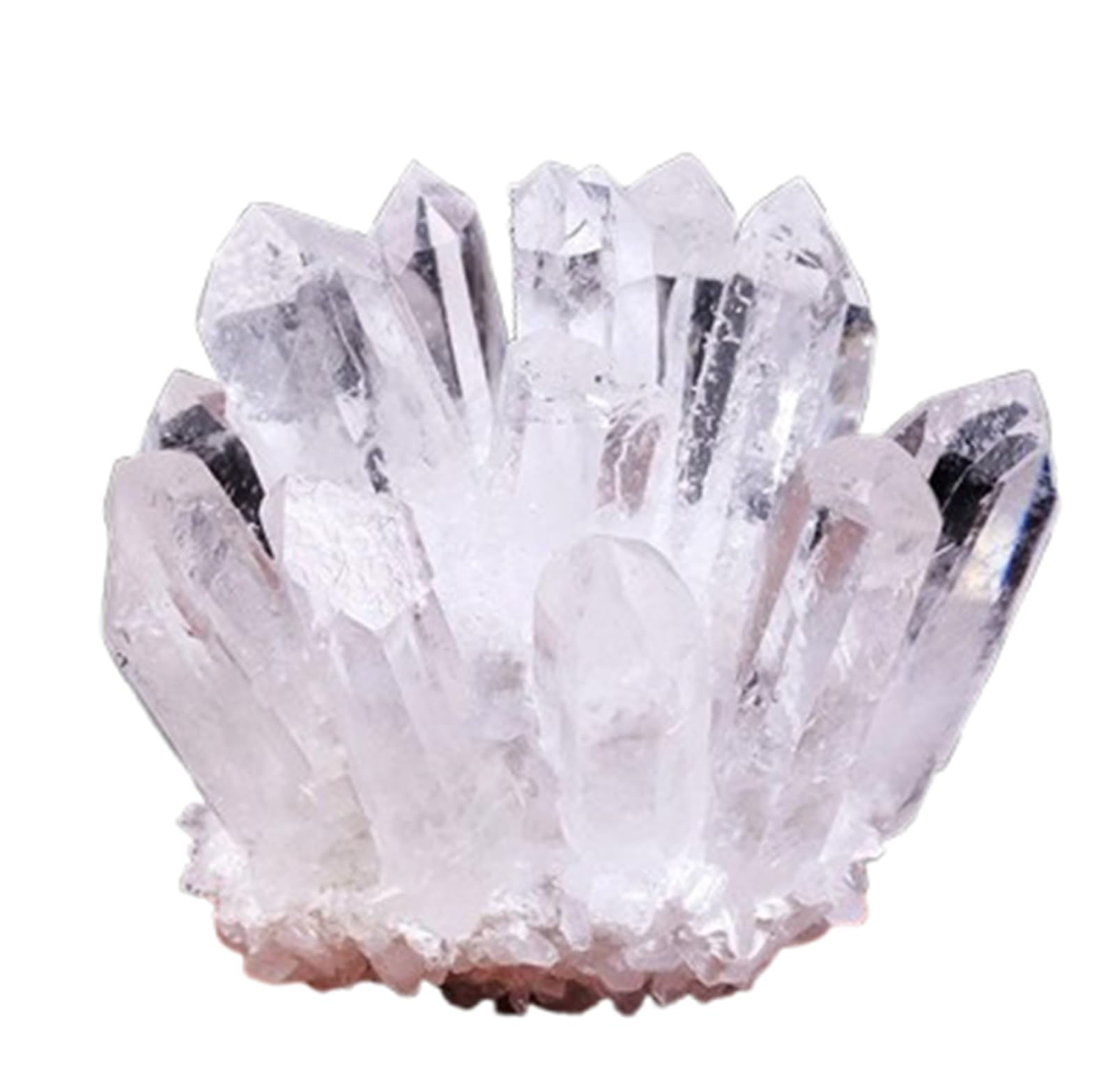 XWFNQSF Quartz Crystal Cluster Raw White Clear Crystal Cluster Geode Irregular Gemstone Decorative Home Furnishings,400~500g