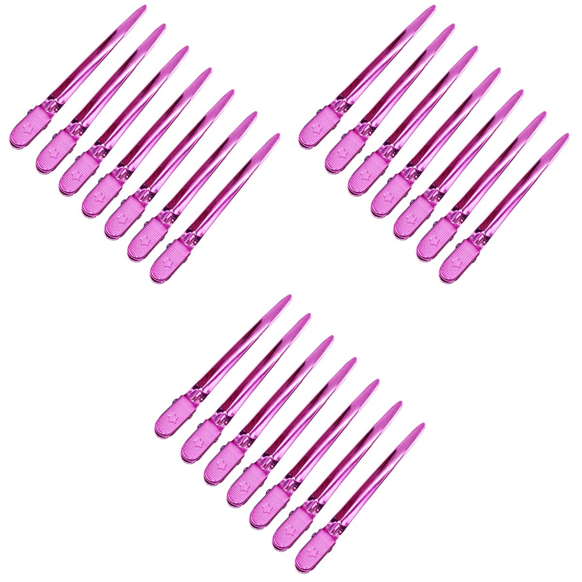 Lurrose 36 Stücke Haarclips Duckbill Haarspangen Clips Barrettes Für Friseural Salon Styling Werkzeuge Frauen Und Mädchen (Rosig)