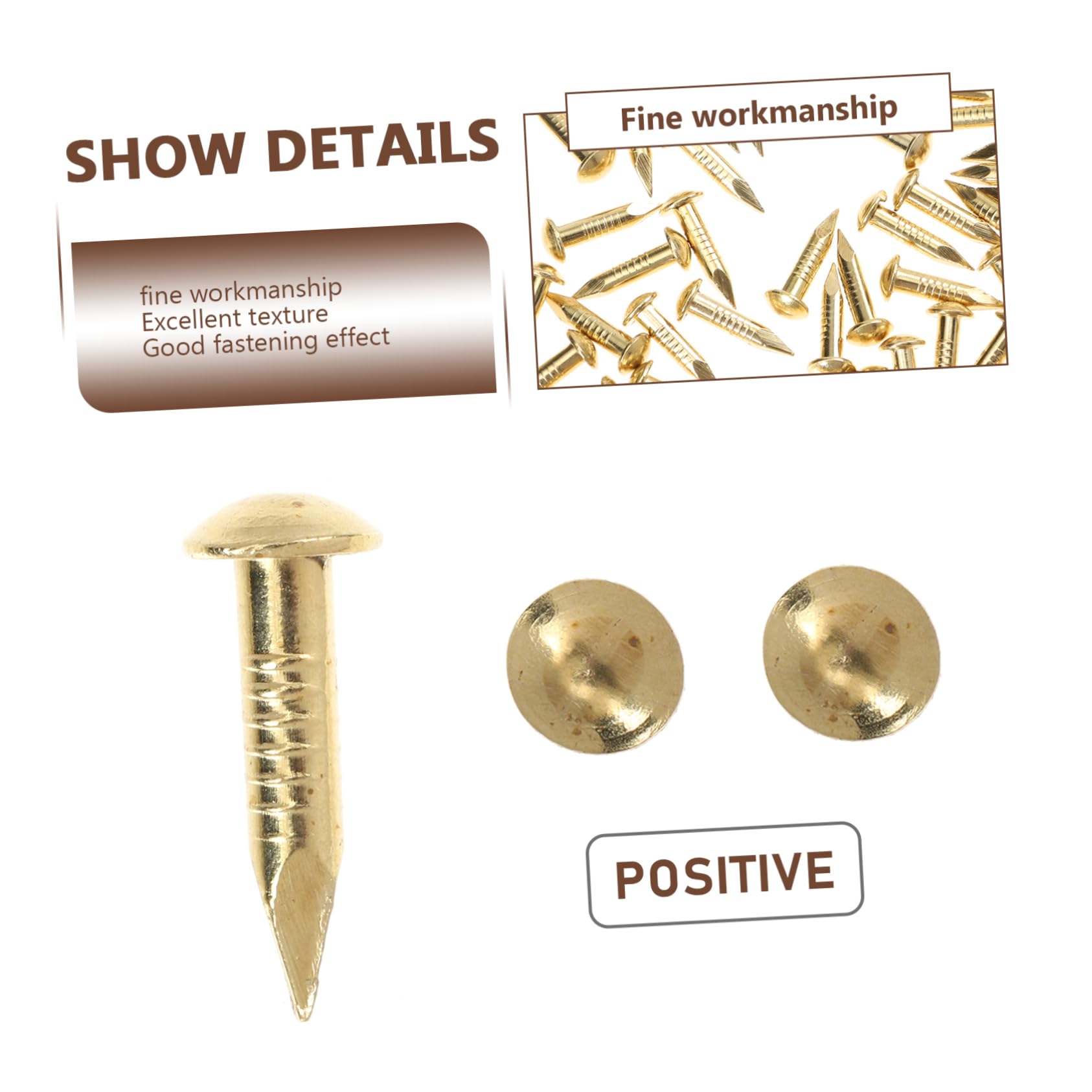 MUCKLILY Heavy Duty Round Copper Nails Nail Assortment Hardware Furniture Repair