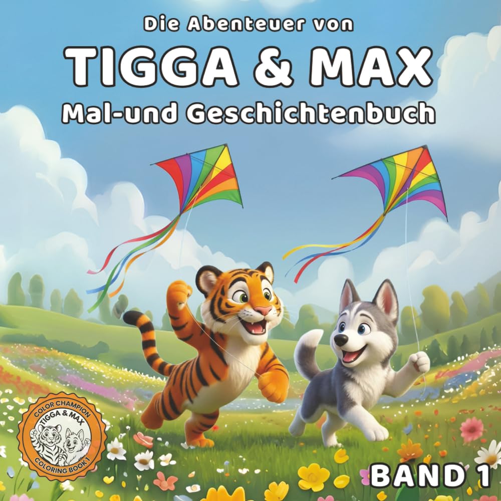 Die Abenteuer von Tigga & Max: Mal- & Geschichtenbuch Band 1 Mit 40 Seiten voller kreativer Ausmalbilder und fantasievoller Erzählungen — Für Kinder von 5–9 Jahren.