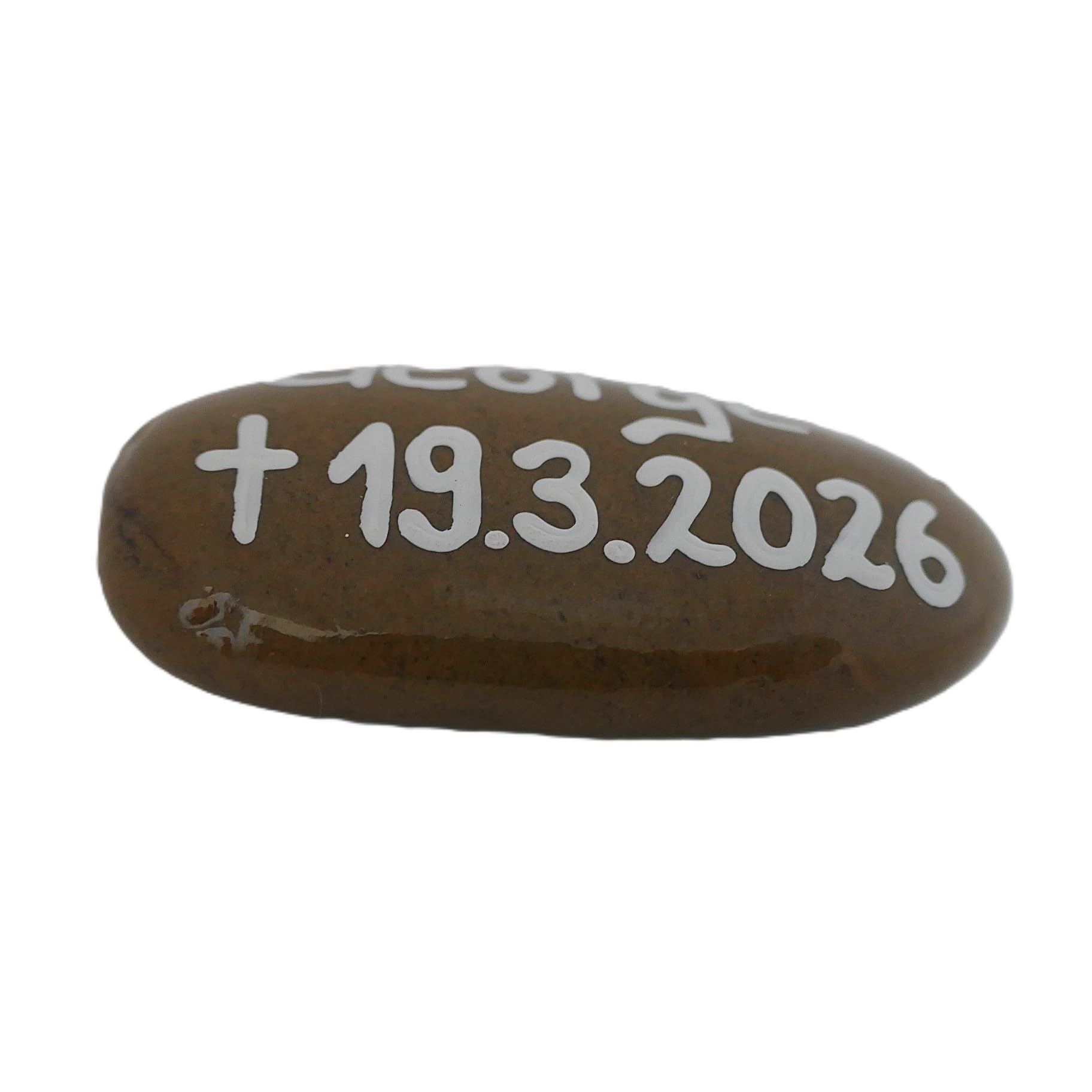 Handschmeichler Trauerstein mit Name & Datum, Gedenkstein 4-5 cm (50 St.) | Taschenstein & Andenken an Verstorbene, Individueller Glücksstein & Grabbeigabe, Trostgeschenk, Beileidsgeschenk