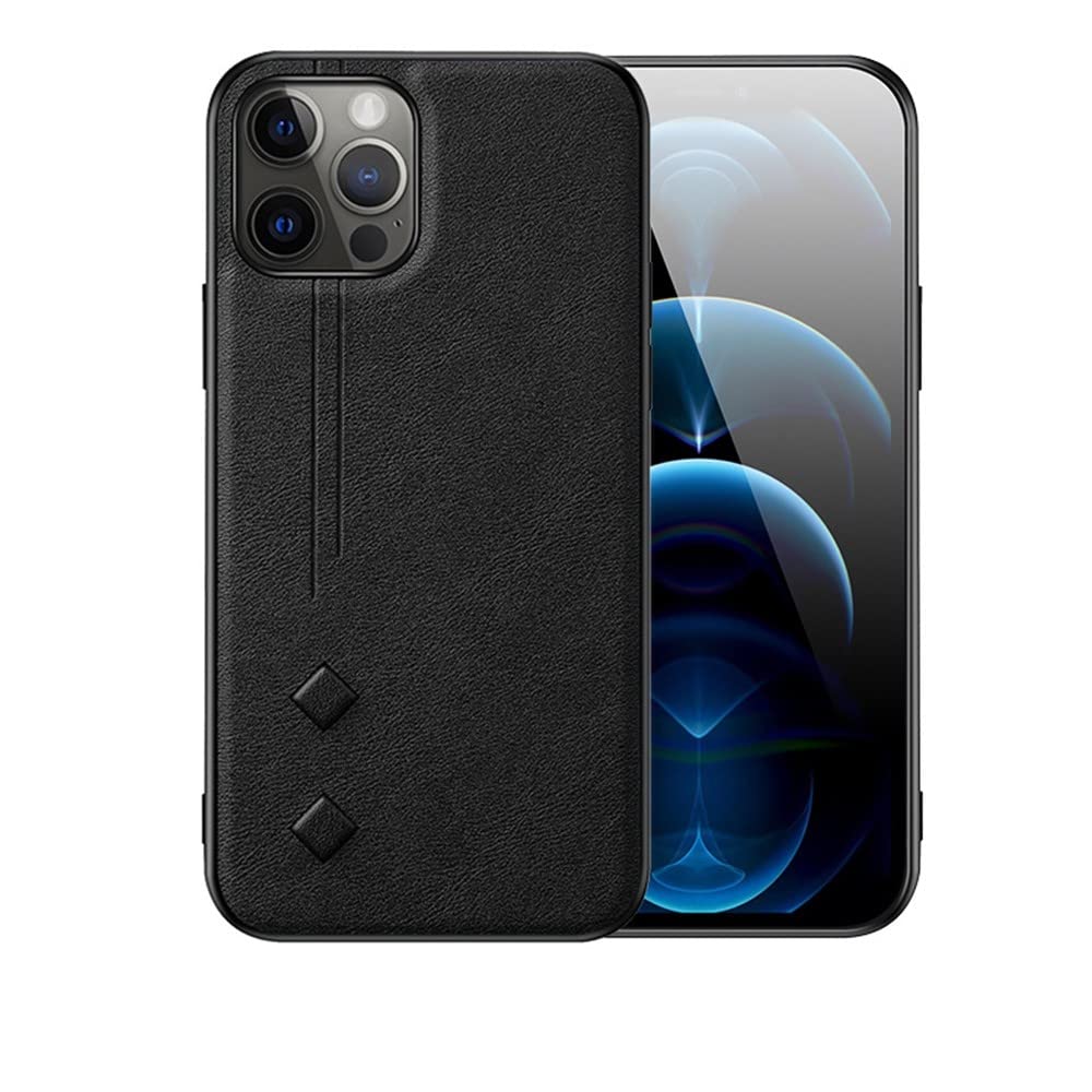 Coque en cuir iPhone 13 Pro Max style business vintage luxe chic