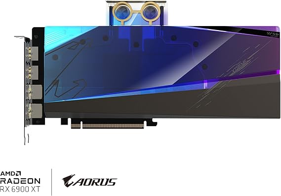GIGABYTE AORUS Radeon RX 6900 XT Xtreme WATERFORCE WB 16G Graphics Card WaterFORCE Water Block Cooling System 16GB 256bit GDDR6 GV-R69XTAORUSX WB-16GD Video Card