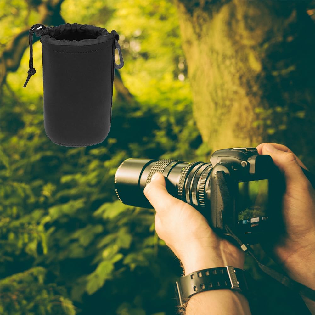 Sacchetti Lenti, Custodia per Obiettivo, Borsa Spessa Imbottita, Porta Obiettivi Fotografici, Custodia Protettiva In Neoprene, M L, 2 Pezzi