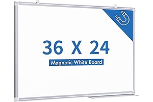 TRIPOLLO White Board Dry Erase, 36 x 24 Inch Magnetic Aluminum Frame