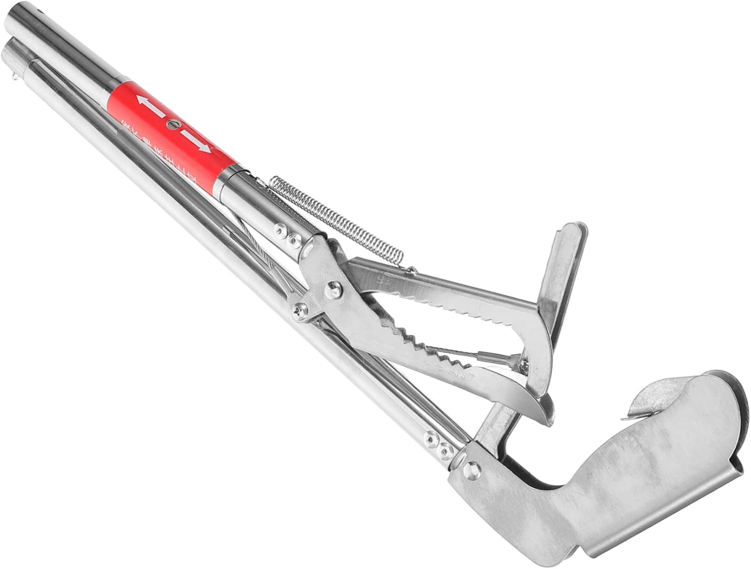 Mikinona Stainless Steel Snake Tong Grabber with Wide Jaw and Non-slip Grip for Eels Crabs and Seafood Ergonomic Design for Easy Handling and Garbage Collection Tool