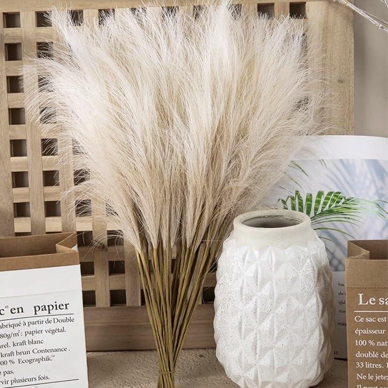 5 Pampas artificiales de 100cm flores decorativas boho para jarrones de suelo 5