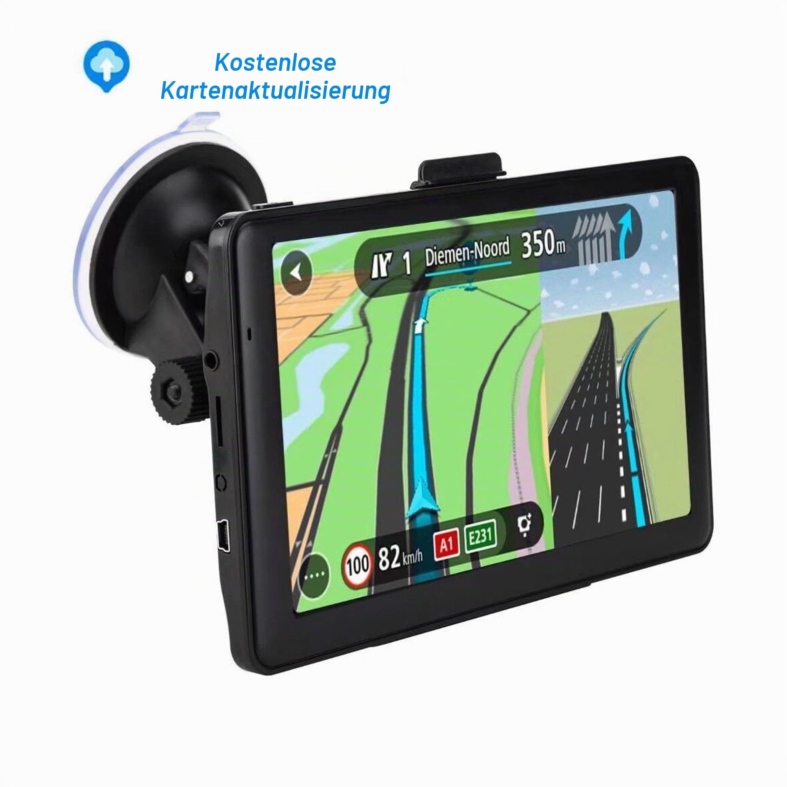 GPS-Navigation für PKW-LKW-Fahrer Mit 7 Zoll Display, 2024, Sprachführung und Radarkamera-Warnung (Asiatische Version)