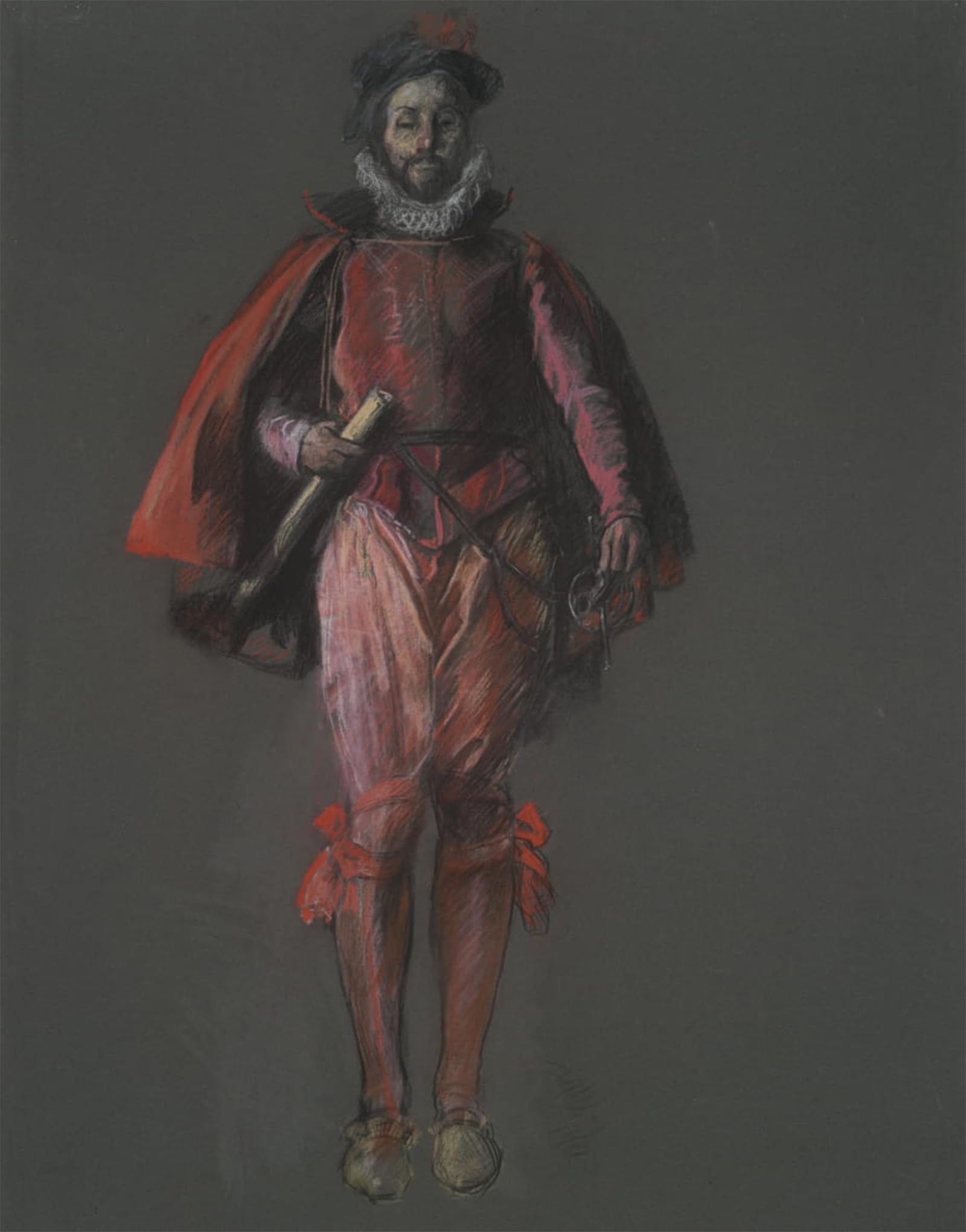 POSTERIIk Vintage Print Pop Art Landscape Artwork Study for the Figure of Sir Walter Raleigh by Edwin Austin Abbey Art Prints for Office Home Decor 60x90cm