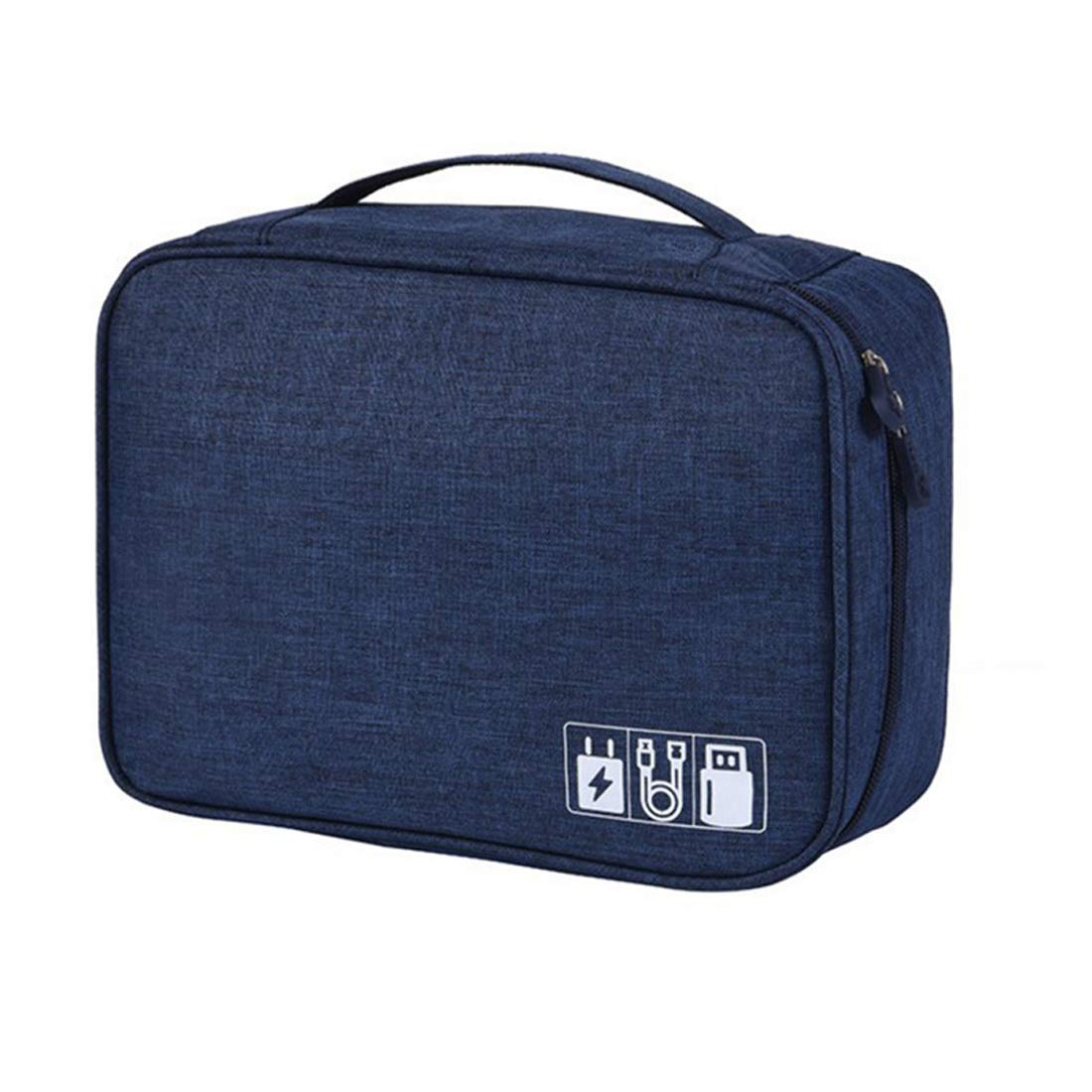 SHIVEXIM Organizer Case, Portable Zippered Pouch for All Small Gadgets, HDD, Power Bank, USB Cables, Power Adapters, etc (Dark Blue) (B07N1KCM15) Amazon Price History, Amazon Price Tracker