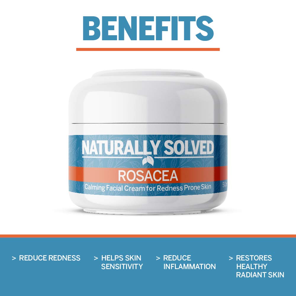 Naturally Solved Rosacea Anti Redness Day Cream Moisturiser. For
