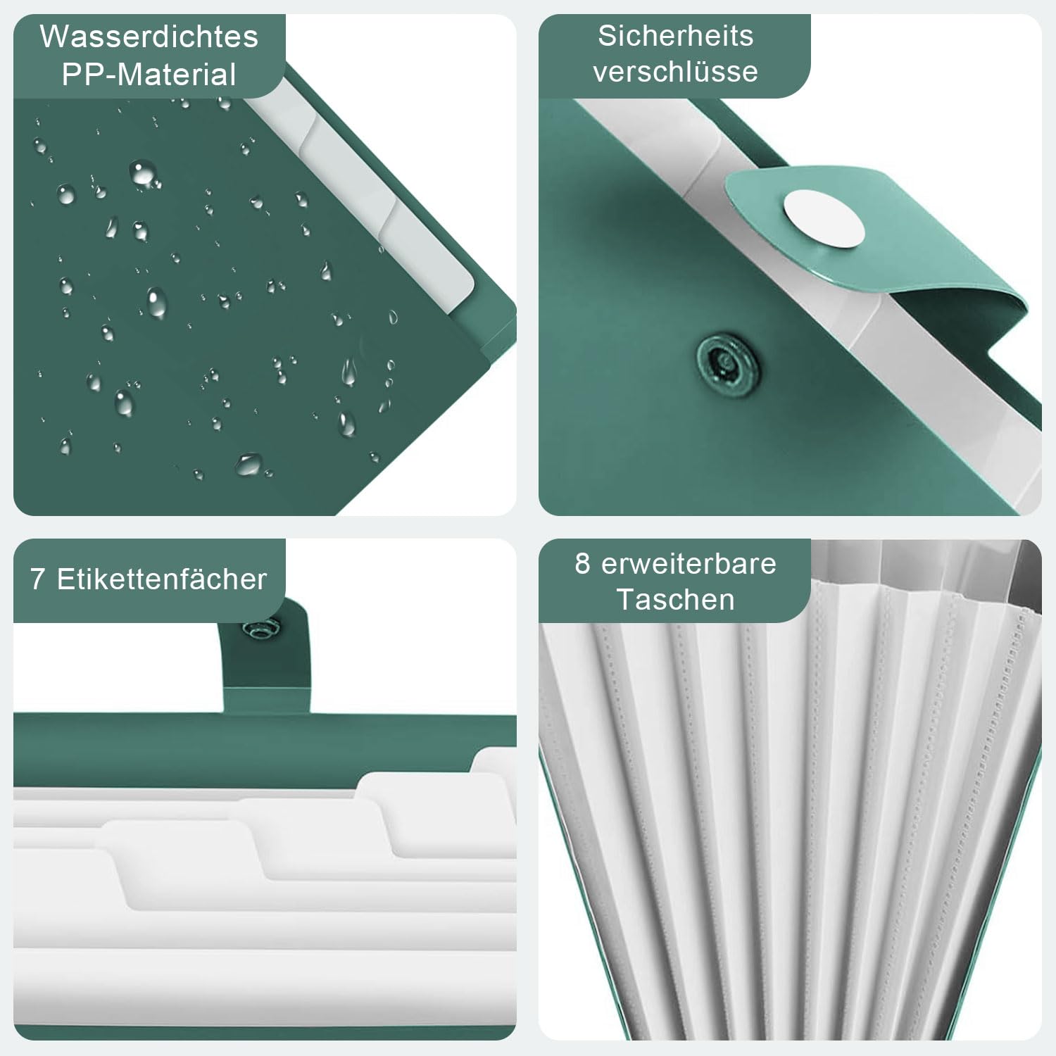 Classeur Soufflet A4 Avec 8 Compartiments – Trieur Extensible En Plastique – Organisation Documents Bureau école