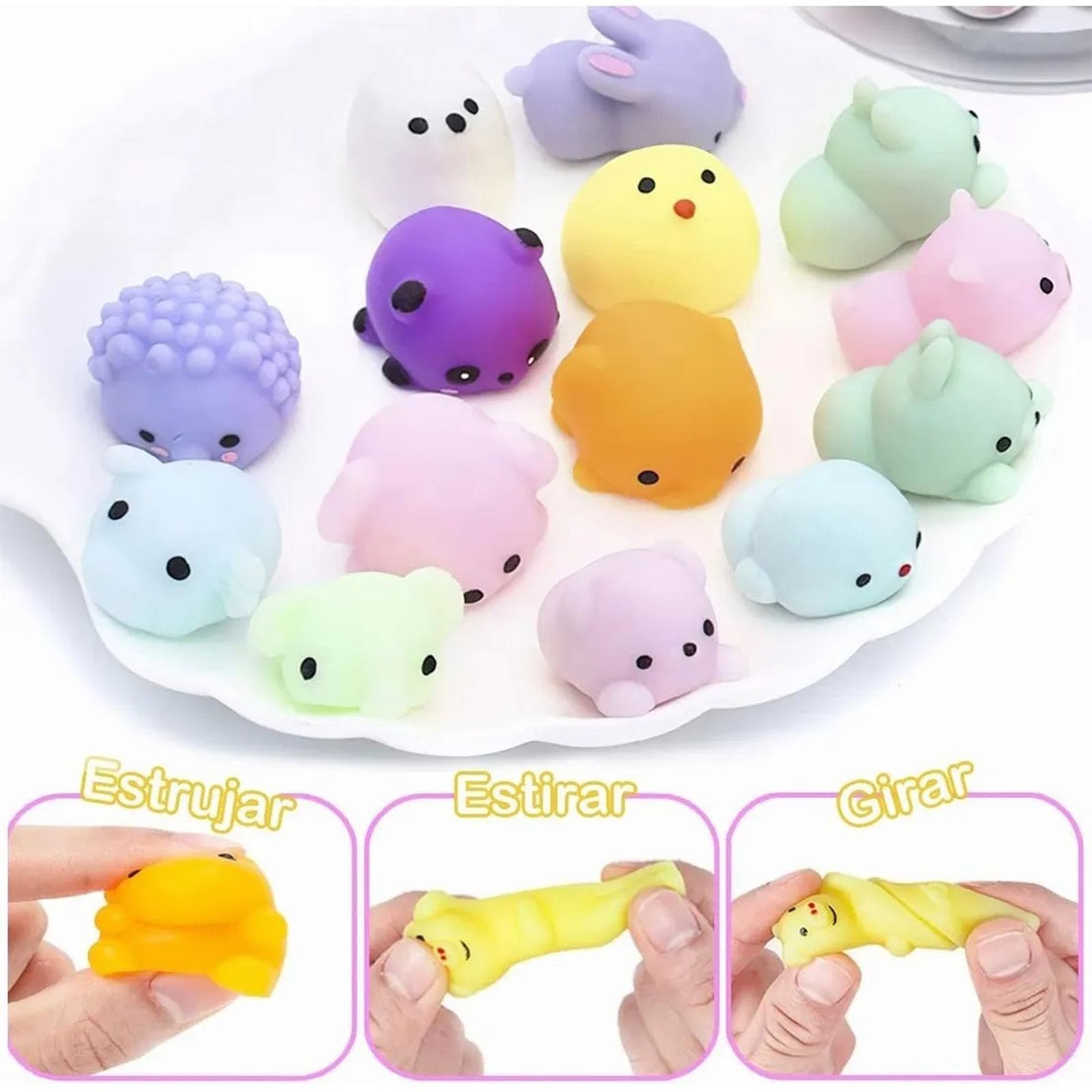 Amazon.co.jp: かわいいもち S スクイーズ おもちゃ 24 個セット 収納