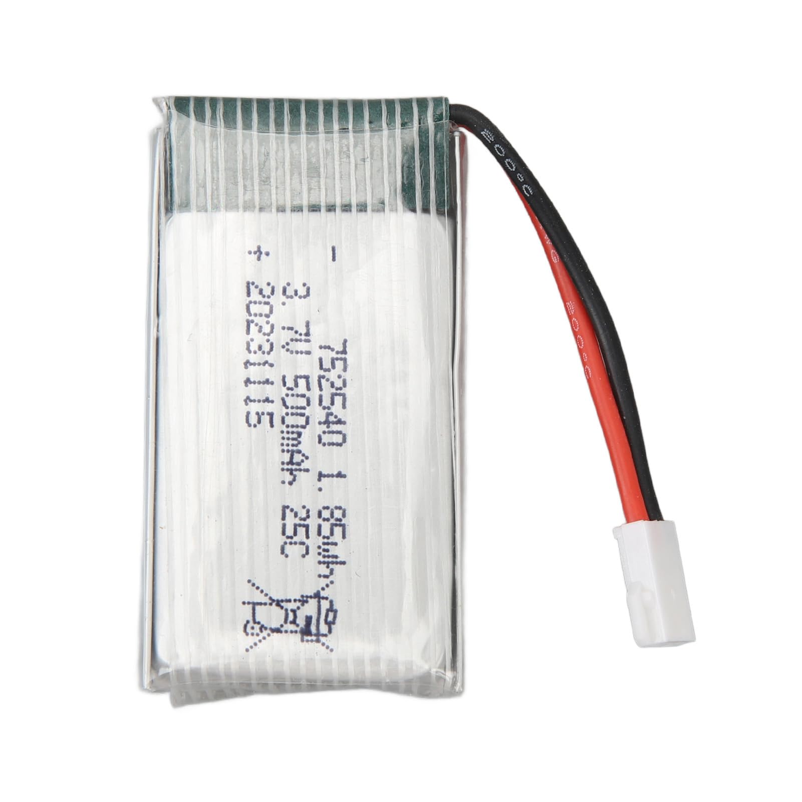 3.7V 500mAh Lithium Battery,Lithium Ion Battery with XH2.54 Plug 752540 Battery for X5C Drone Aircraft Accessories