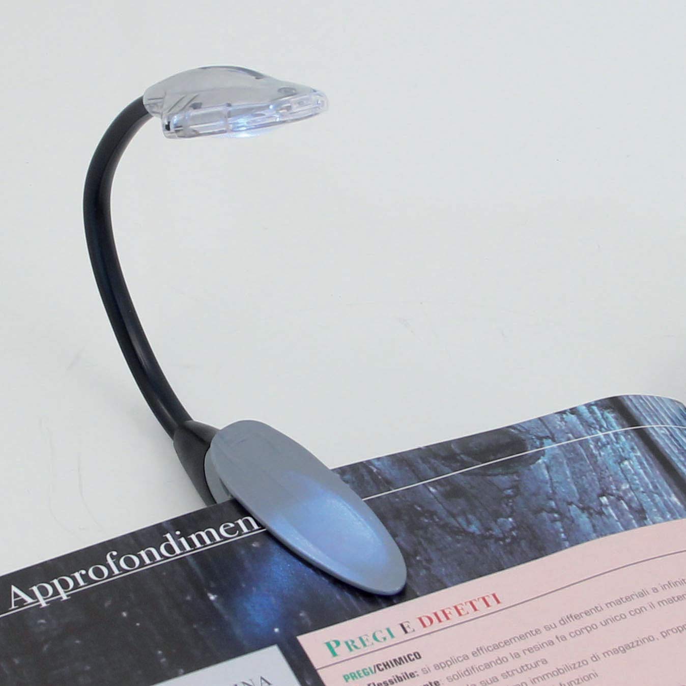 VeLamp IN232-Lámpara de lectura LED, plástico, color Gris