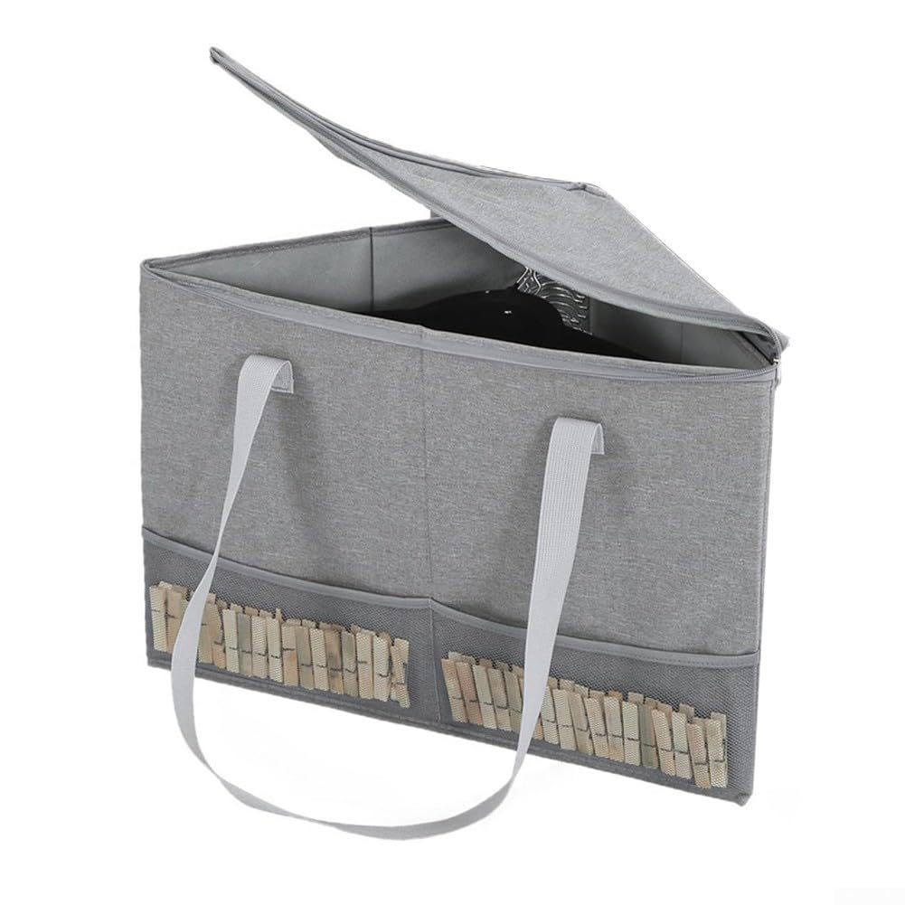Pratico organizer per grucce, contenitore triangolare con coperchio per una casa più organizzata