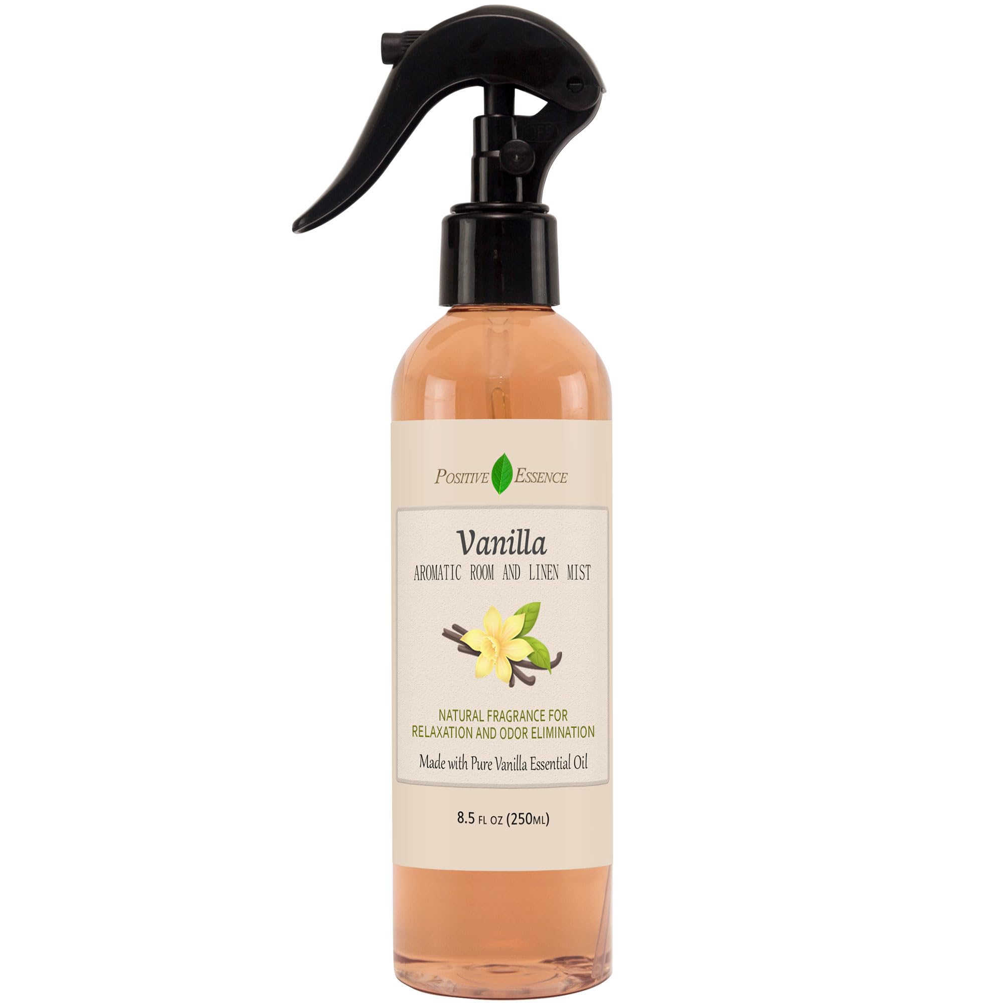 Vanilla Linen and Room Spray, Natural Home Fragrance Made with Pure Vanilla Essential Oil, Perfect Bathroom Air Freshener or Linen Spray (8.5 fl oz)