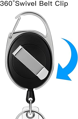 Miniatura 10 de Soleebee Carrete de insignia retráctil de 24 pulgadas soporte de identificación de enfermera de color sólido mixto aleatorio con clip de cocodrilo