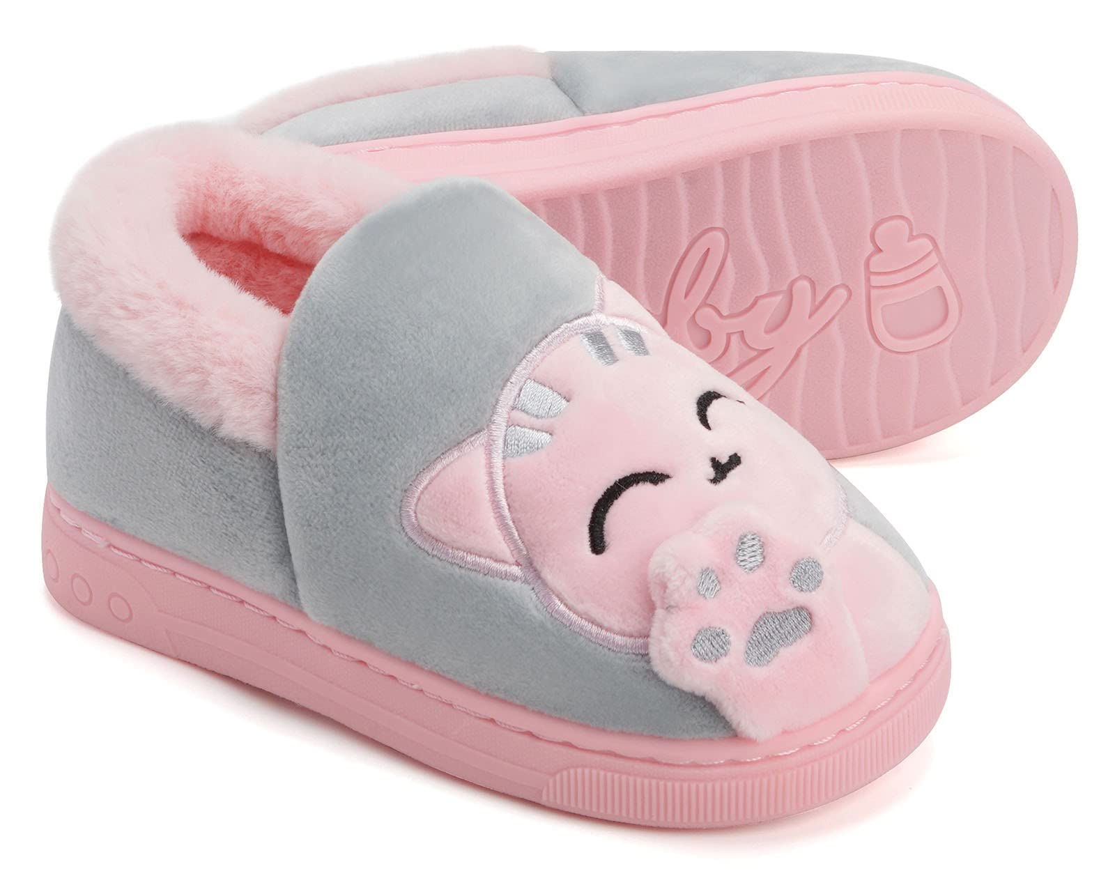 Zapatillas Casa Niños Niñas para Invierno Estar Slippers Casa Interior Caliente Pantuflas Suave Algodón Zapatos Mujer Hombres