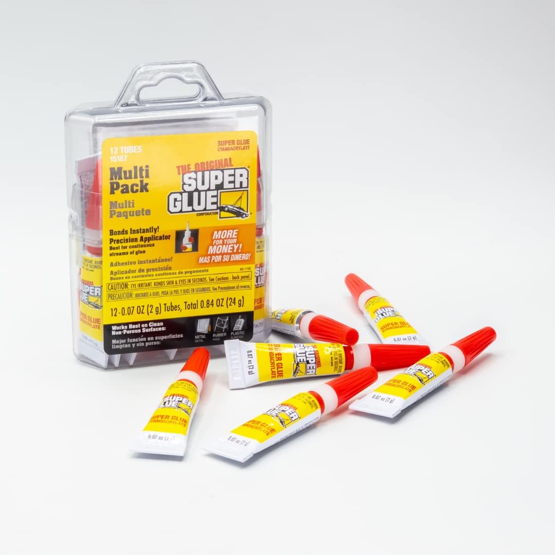 Super Glue 15187, transparente, 12 unidades (paquete de 2)