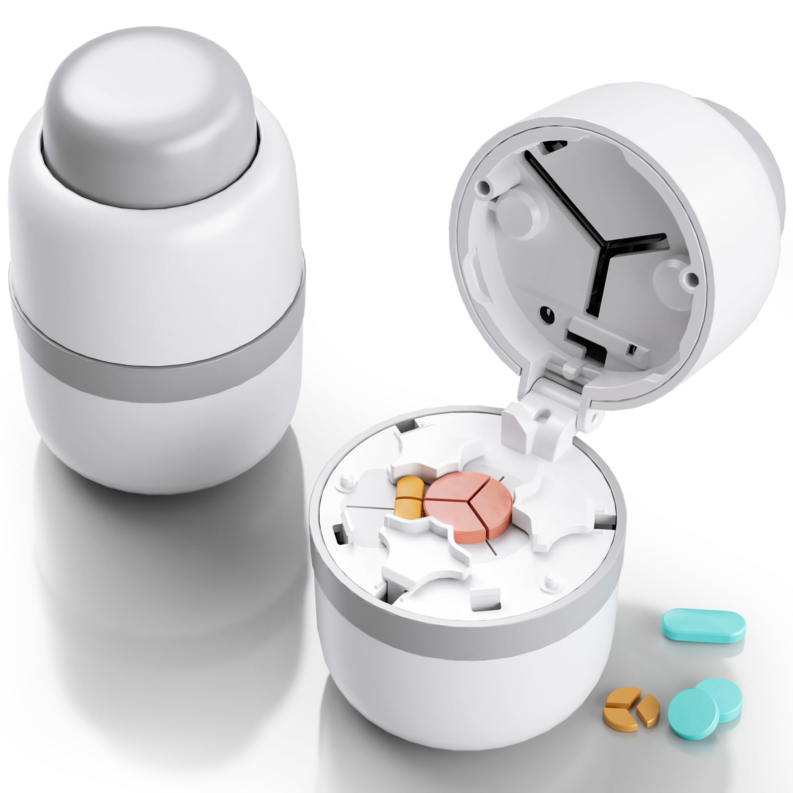 Pill Cutter 1/4 - Pill Splitter with Stainless Steel Blade for Cutting Small Pills or Large Pills in one Fourth, Suitable for Cuting Vitamins, Tablets (1-4 Blue) — Amazon image 9