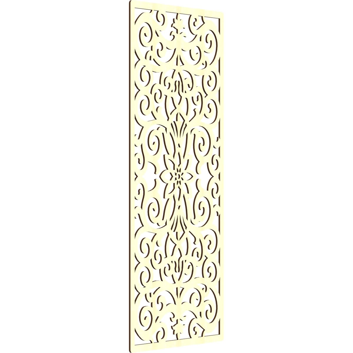 Buel Decorative Pierced Fretwork Wood Wall Panels, 33 3/8"W x 84 3/8"H x 3/8"T, Alder
