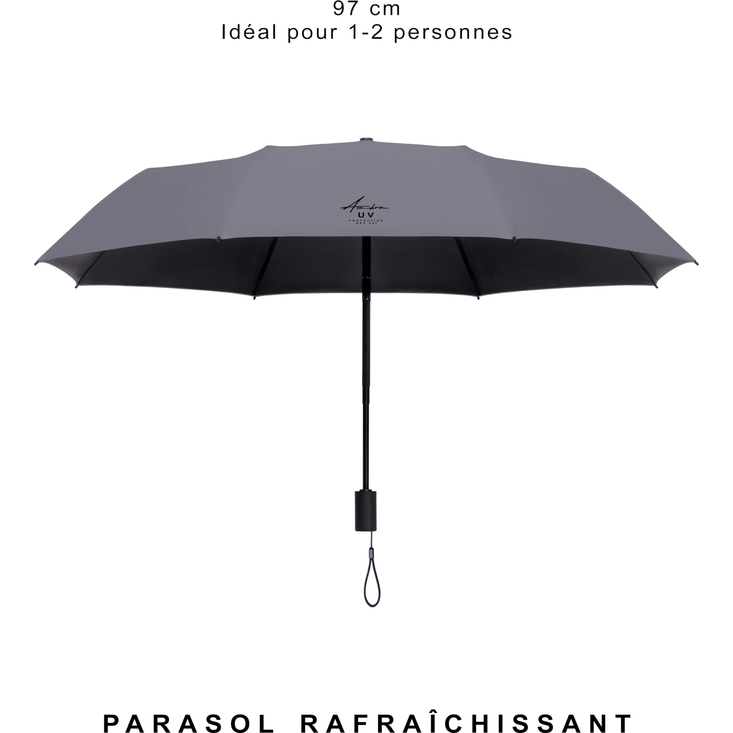 Parapluie pliant automatique solide anti UV femmes & hommes