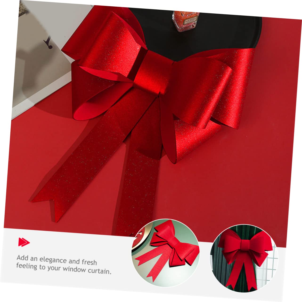 Cabilock 5 Sätze Schleifen Riemen Rote Fliege Verschluss Für Weihnachtsvorhänge Weihnachtsgirlande Weihnachtskränze Im Freien Weihnachtsschleife Hochzeitsdekoration Papier 2 Stück * 5