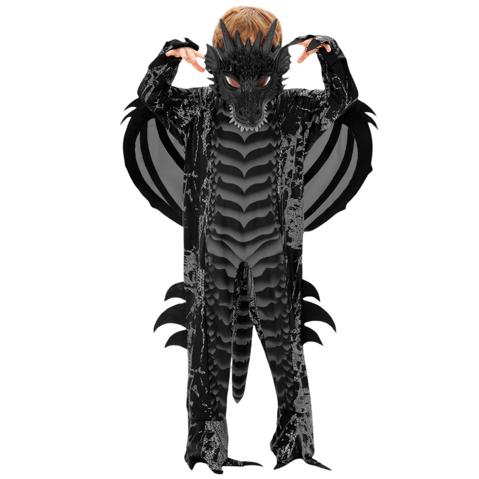 DéGuisement Vampire Enfant, Costume De Cosplay Dinosaure Robe Cour MéDiéVale pour Spectacle FêTe ÉVéNement DéGuisement
