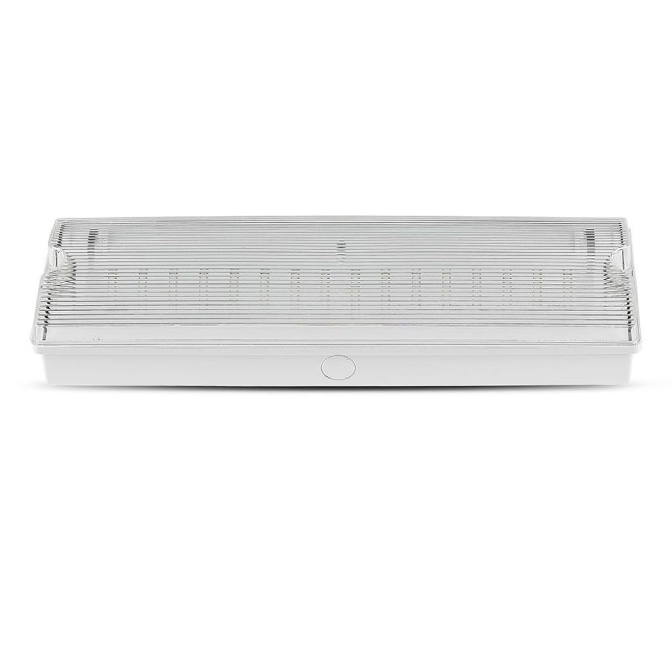 V-TAC Lampe de Secours LED 3W pour Plafond et Mur - Éclairage de Sortie de Secours avec Batterie - Autonomie 3 Heures - IP65 - Lampe pour Issue - Exit - 4 Signalisations Incluses - Lumière 4000K