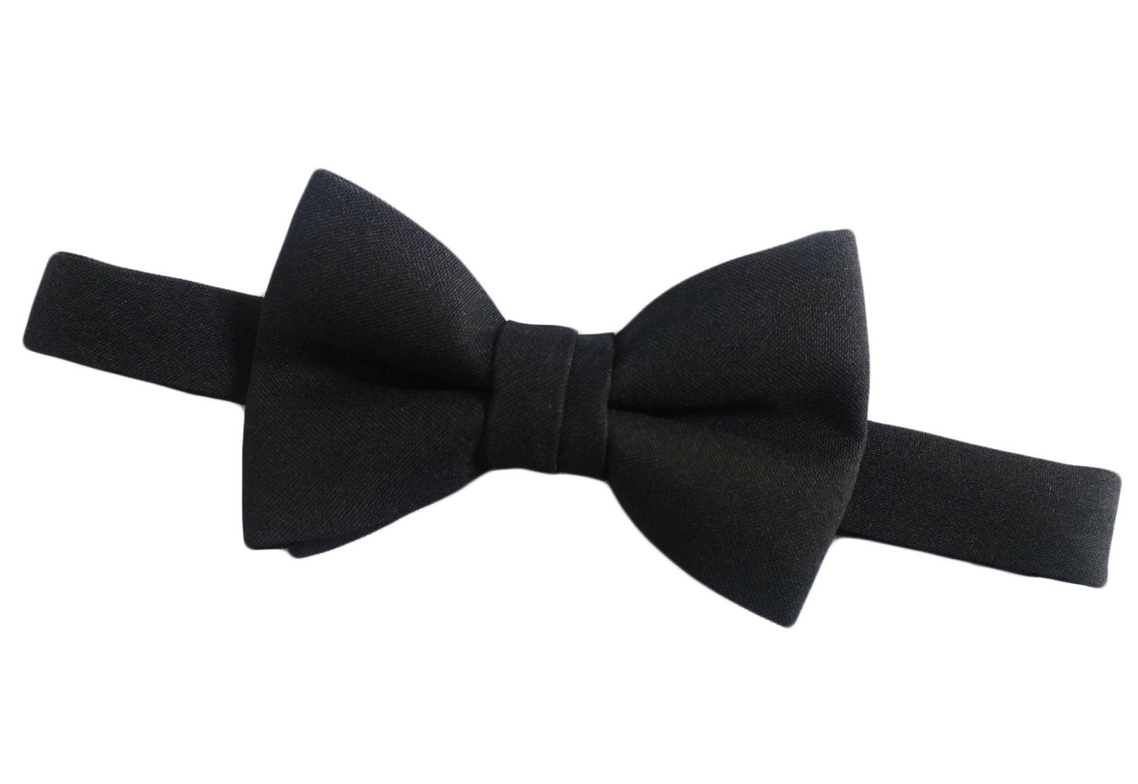 Great British Tie Club Men's Black Plain Matt Bow Tie