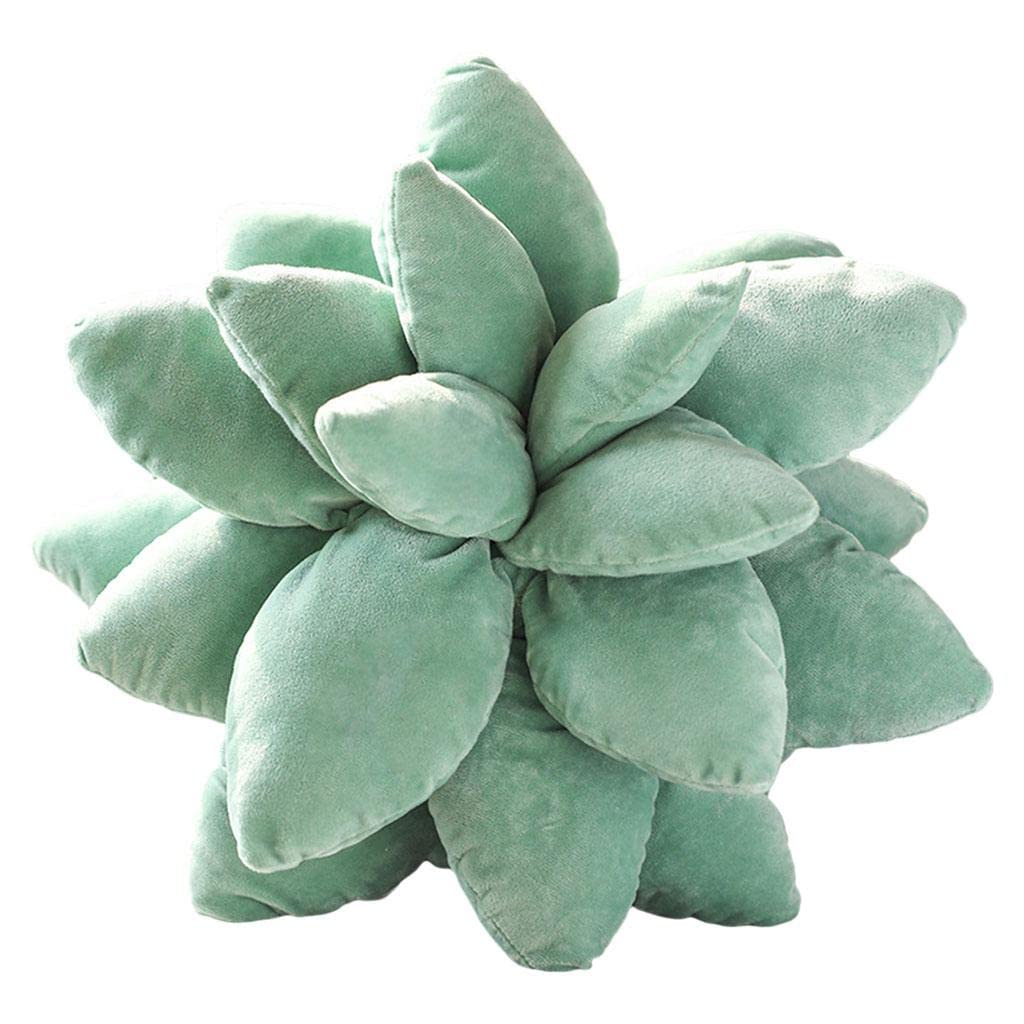 Succulents Cactus Throw Pillow Novelty Soft Cushion Farmhouse Home Decor Toy dark green 25cm| Pillows|Home & Garden-image-2