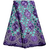 SJD LACE African Lace Fabric 5 Yards, Nigerian Water Soluble Textile Solid Guipure Cord Fabric Raw Material for Party Dress Sewing