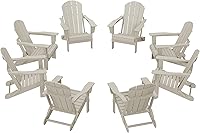 Vista 147 de WestinTrends Malibu - Juego de 2 sillas Adirondack plegables de polietileno para exteriores, color lima