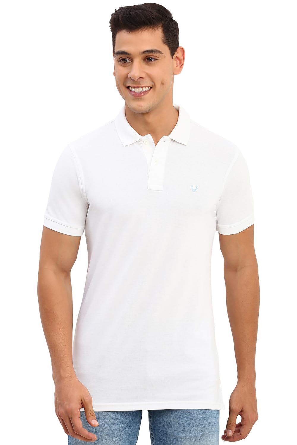 Allen Solly Men's Solid Regular Fit Polo